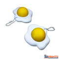 Fried Egg Fidget Clicker Keyring