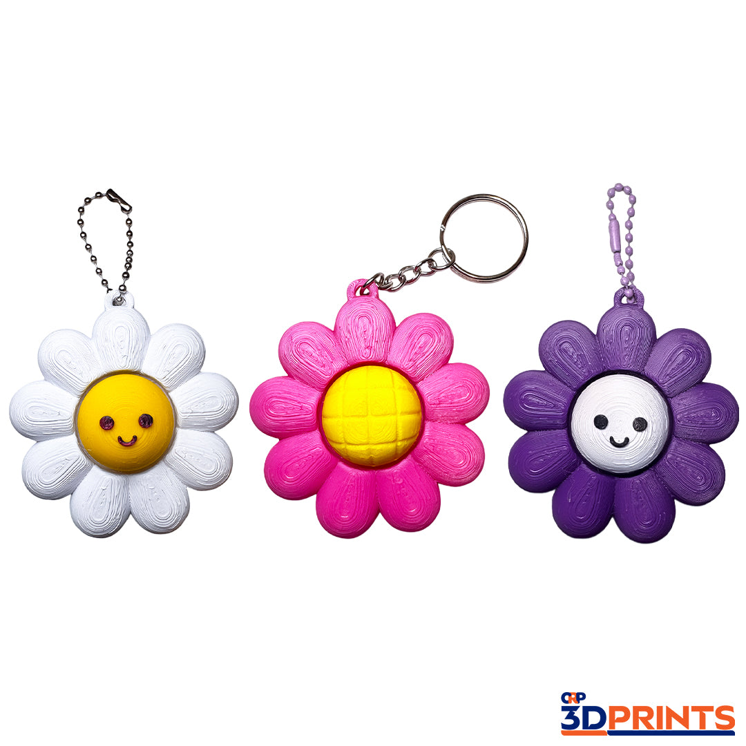 Flower Fidget Clicker Keyring