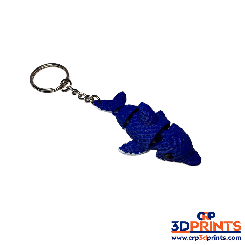 Knitted Flexi Dolphin Keyring