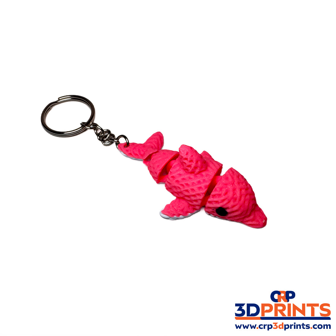 Knitted Flexi Dolphin Keyring