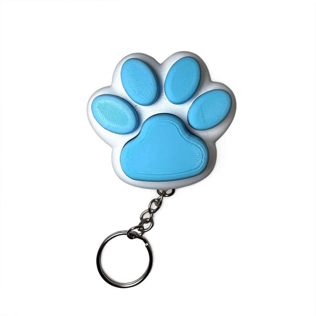 Paw Print Fidget Clicker Keyring