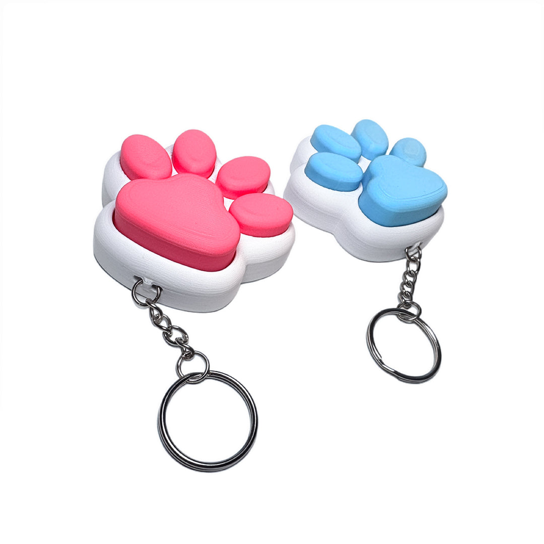 Paw Print Fidget Clicker Keyring