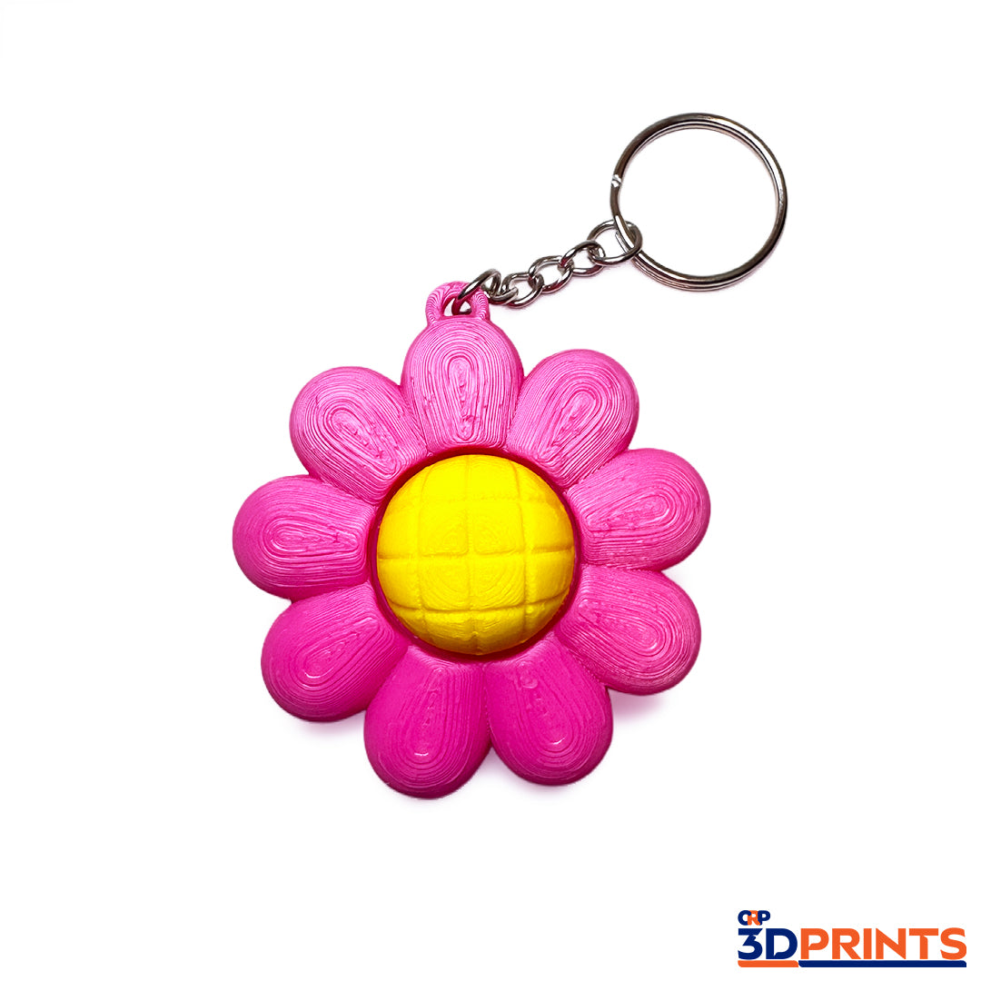 Flower Fidget Clicker Keyring
